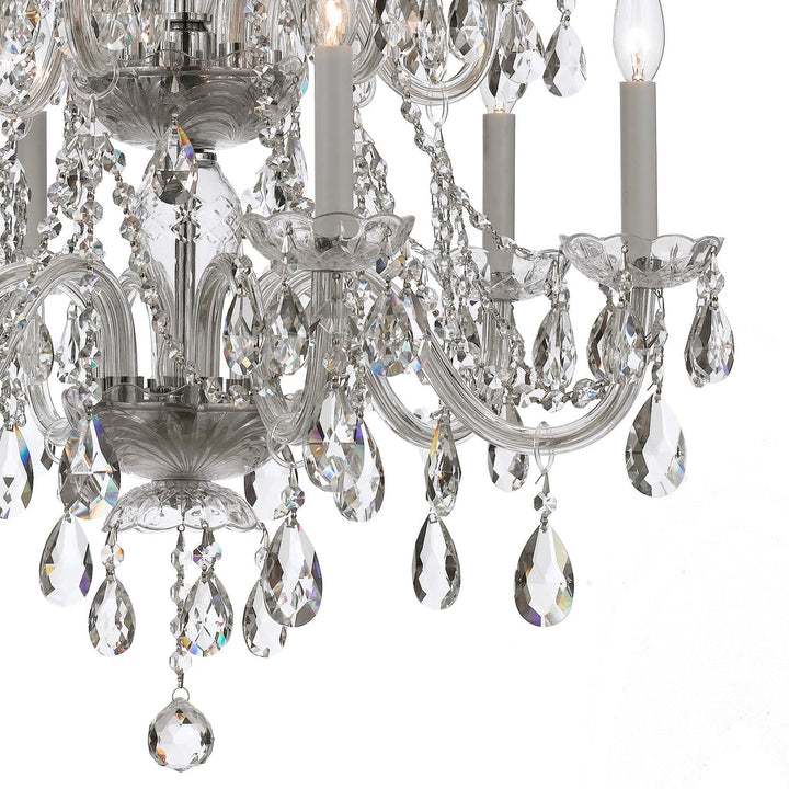 Crystorama Crystorama Traditional Crystal 12 Light Spectra Crystal Polished Chrome Chandelier