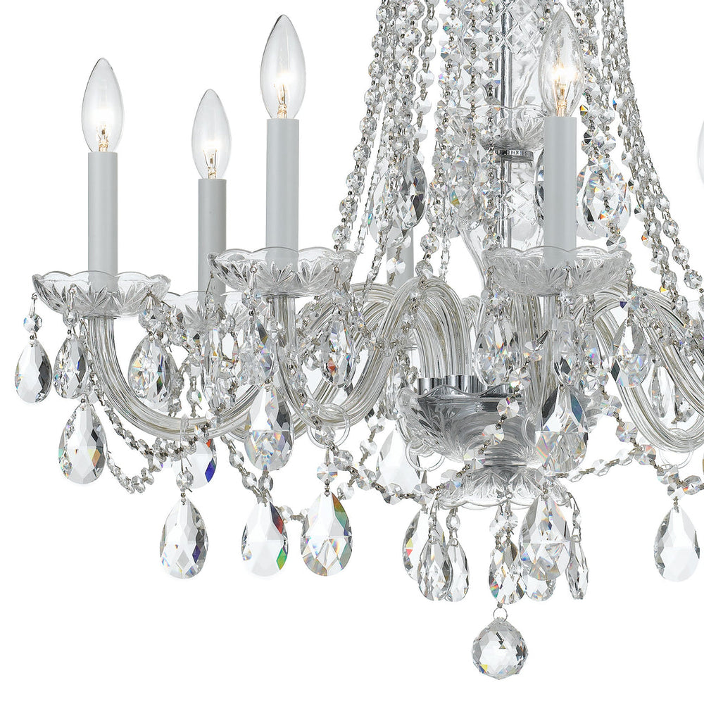 Crystorama Crystorama Traditional Crystal 8 Light Hand Cut Crystal Polished Chrome Chandelier