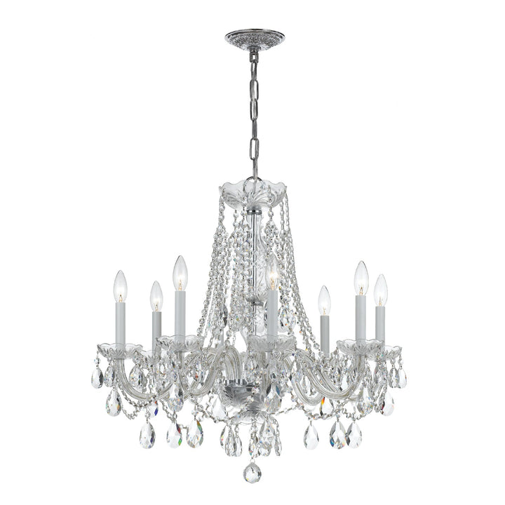 Crystorama Crystorama Traditional Crystal 8 Light Swarovski Strass Crystal Polished Chrome Chandelier