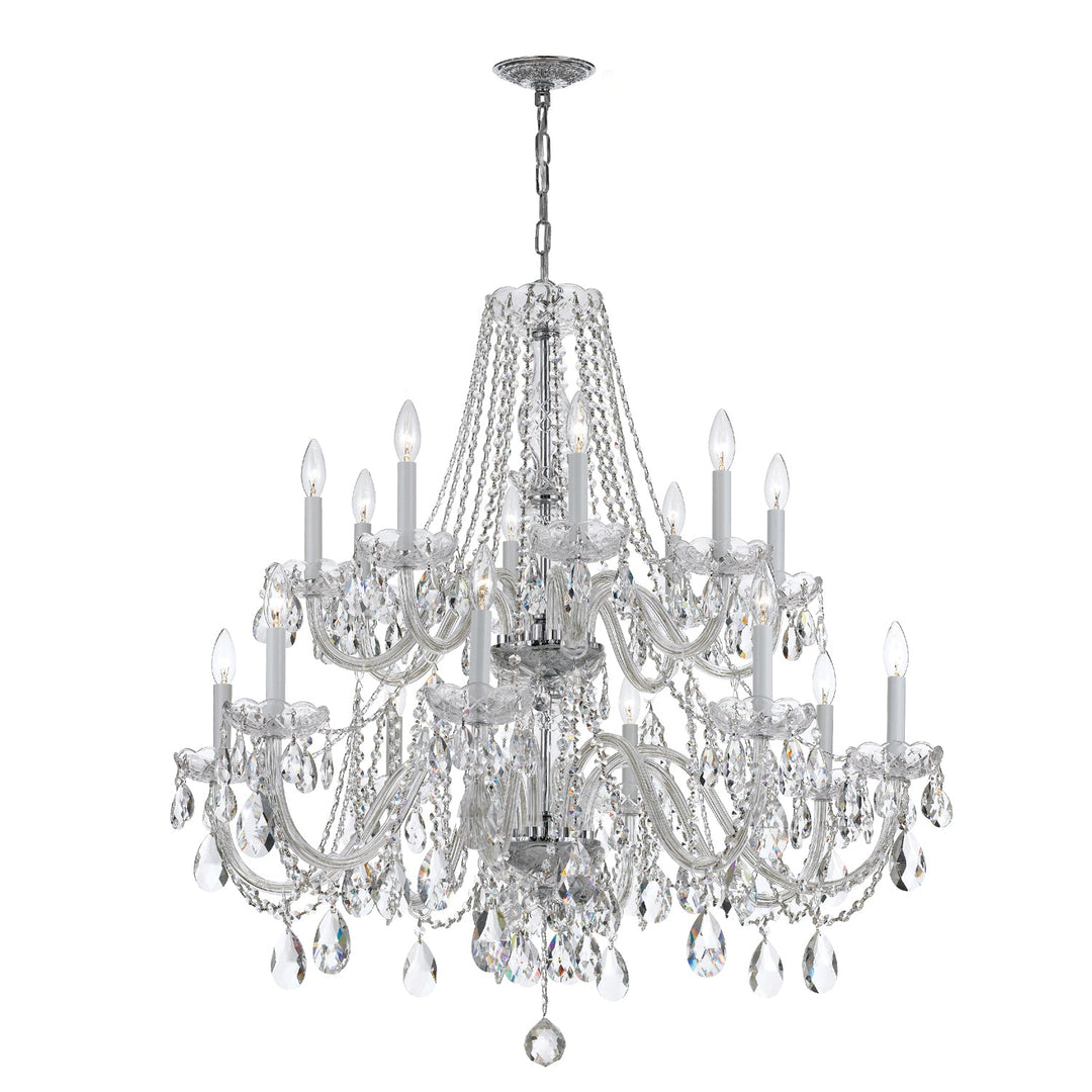 Crystorama Crystorama Traditional Crystal 16 Light Swarovski Strass Crystal Polished Chrome Crystal Chandelier