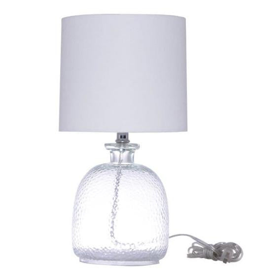 1 Light Textured Clear Glass Base Table Lamp CRAFTMADE