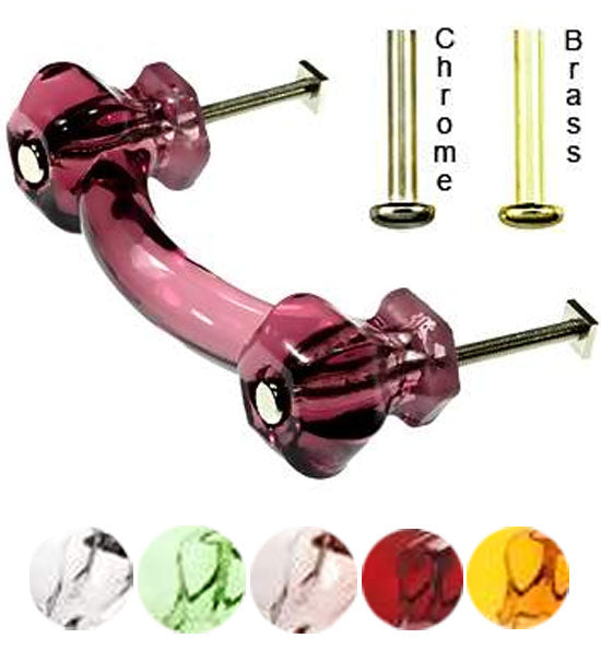 COPPER MOUNTAIN HARDWARE Authentic Glass Drawer Handles & Furniture Pulls  in 14 Colors