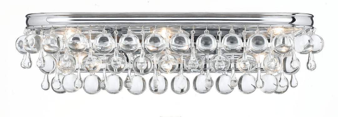 Crystorama Crystorama Calypso 6 Light Crystal Teardrop Polished Chrome Bathroom Vanity