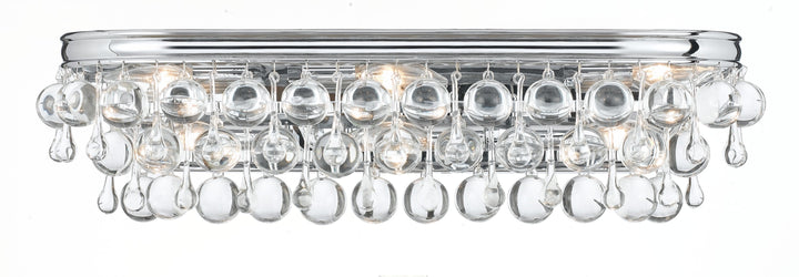Crystorama Crystorama Calypso 6 Light Crystal Teardrop Polished Chrome Bathroom Vanity