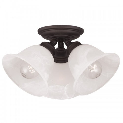 3 Light Bronze Ceiling Mount Livex