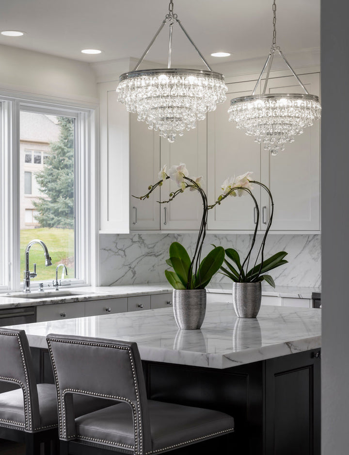 Crystorama Crystorama Calypso 8 Light Crystal Teardrop Polished Chrome Chandelier