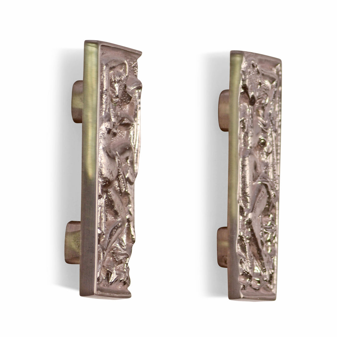 COPPER MOUNTAIN HARDWARE 6 Inch Solid Brass Art Deco Style Cabinet and Furniture Pull Set