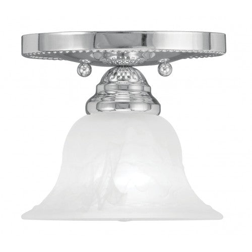 1 Light Polished Chrome Ceiling Mount Livex