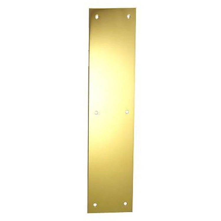 COPPER MOUNTAIN HARDWARE 12 Inch Solid Brass Push Plate in Polished Brass