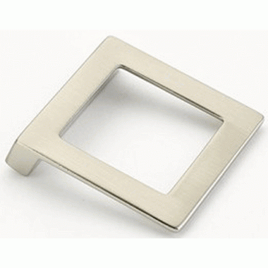 2 1/4 Inch (1 1/4 Inch c-c) Finestrino Angled Square Pull (Brushed Nickel Finish) SCHAUB