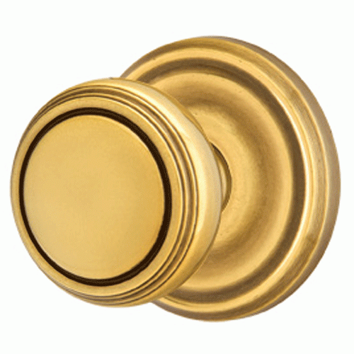 Solid Brass Norwich Door Knob Set With Regular Rosette (Several Finish Options) EMTEK