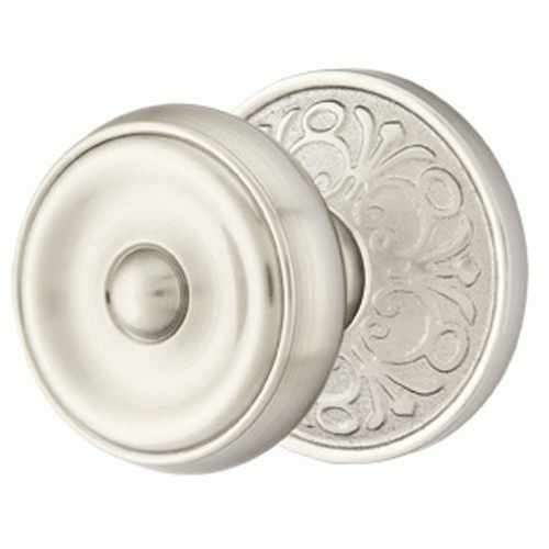 Emtek Solid Brass Waverly Door Knob Set With Lancaster Rosette (Several Finishes Available) EMTEK