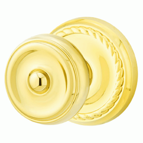 Emtek Solid Brass Waverly Door Knob Set With Rope Rosette (Several Finish Options) EMTEK