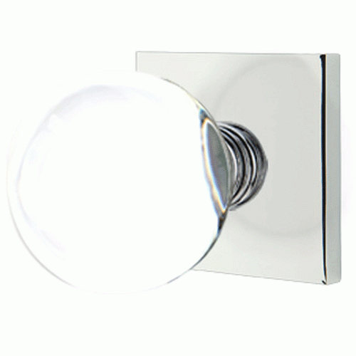 Emtek 510BL Bristol Crystal Passage Door Knobset with Brass Rosette Satin Nickel Knobset Passage EMTEK