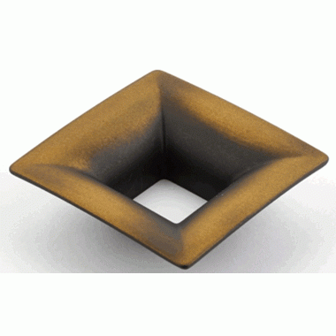 2 3/4 Inch (1 1/4 Inch c-c) Finestrino Flared Square Pull (Burnished Bronze Finish) SCHAUB