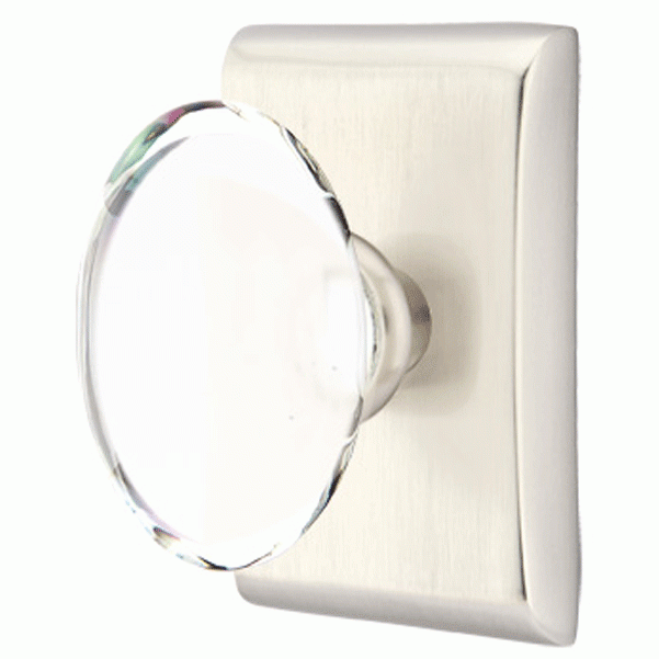 Crystal Hampton Door Knob Set With Neos Rosette (Several Finish Options) EMTEK