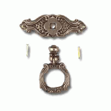 2 3/4 Rocco Style Drop Pull (Antique Brass Finish) COPPER MOUNTAIN HARDWARE