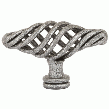 2 3/8 Inch Wrought Steel Bastogne Knob (Satin Steel Finish) EMTEK