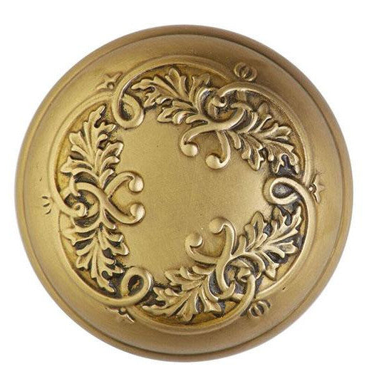 Traditional Floral Leaf Spare Door Knob Set (Antique Brass) COPPER MOUNTAIN HARDWARE