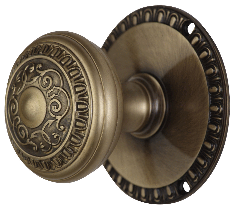 Egg & Dart Rosette Door Set with Egg & Dart Door Knobs (Several Finishes Available) COPPER MOUNTAIN HARDWARE