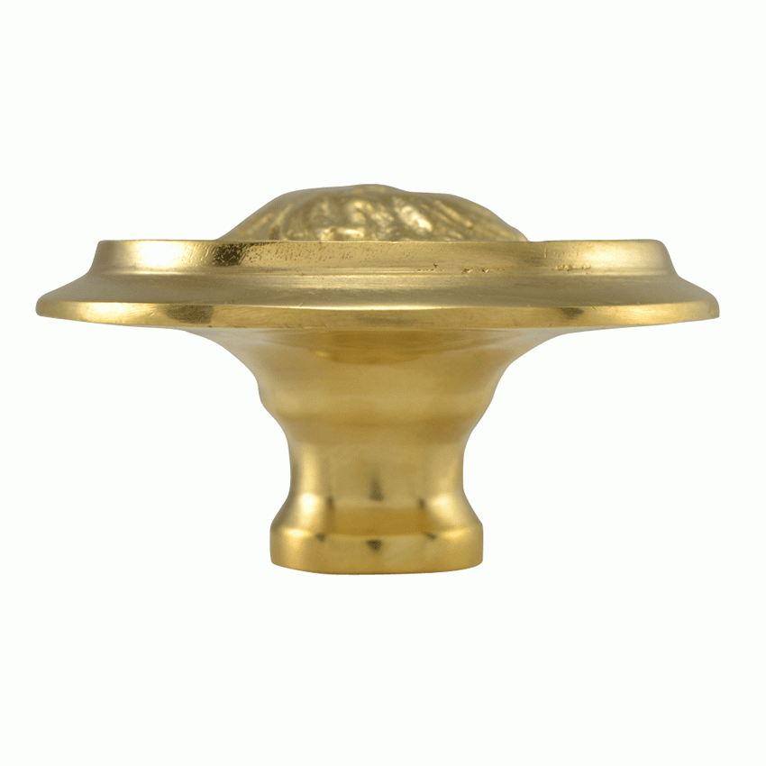 1 1/2 Inch Solid Brass Beaded Victorian Cabinet Knob (Lacquered Brass Finish) COPPER MOUNTAIN HARDWARE