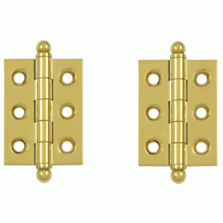 2 Inch x 1 1/2 Inch Solid Brass Cabinet Hinges (PVD Finish) DELTANA