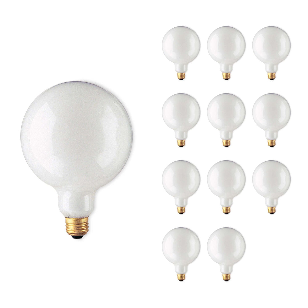 Bulbrite 60W G40 GLOBE WHITE E26 125V-12PK