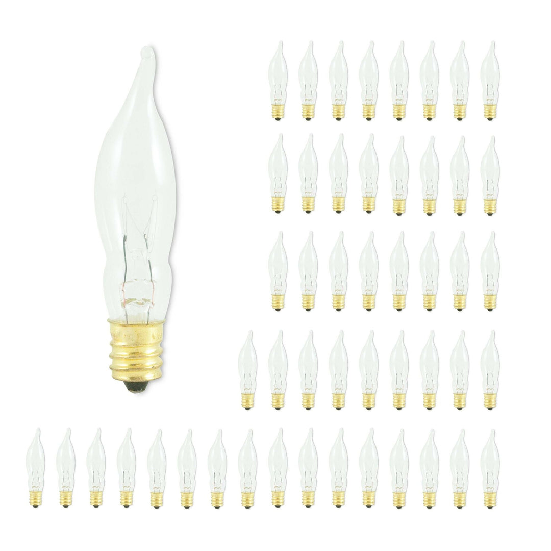 Bulbrite 7.5W CA5 FLAME CLEAR E12 130V-50PK