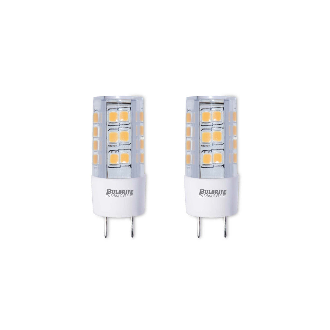 Bulbrite 4.5W LED GY8 CLEAR 2700K 120V DIMMABLE-2PK