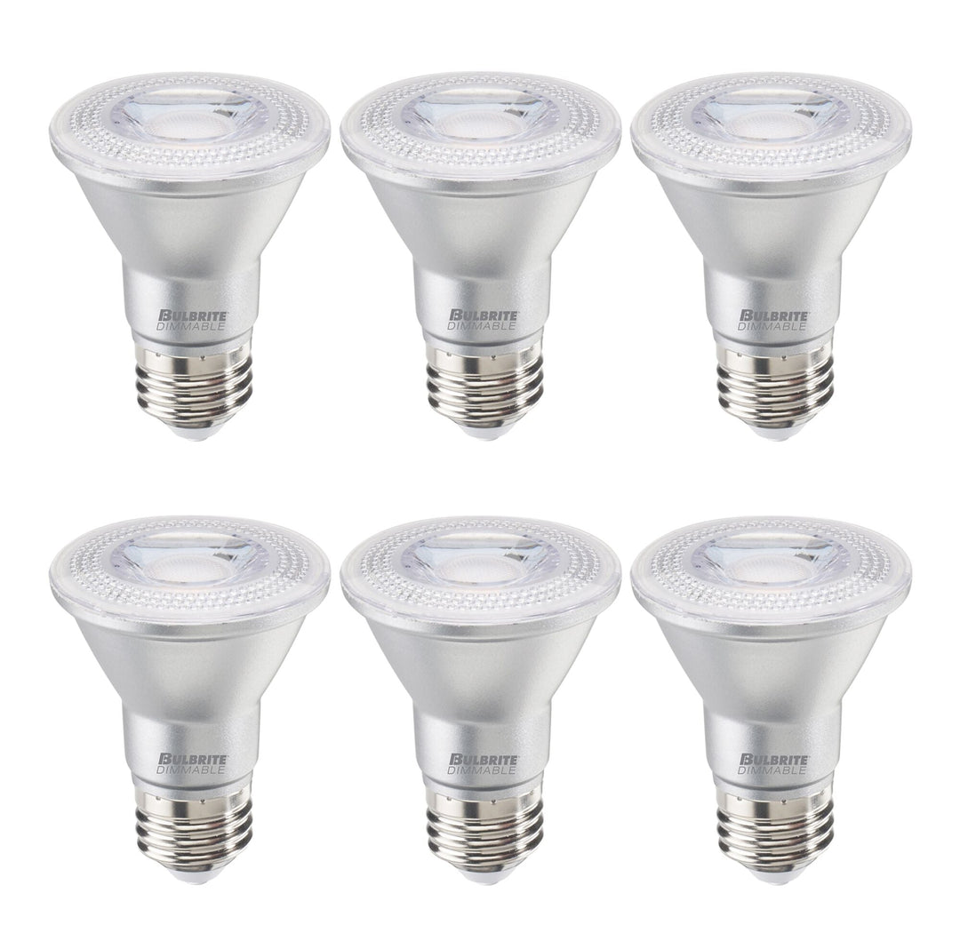 Bulbrite 6.5W LED PAR20 2700K 90CRI N.FLOOD WET DIMMABLE-6PK