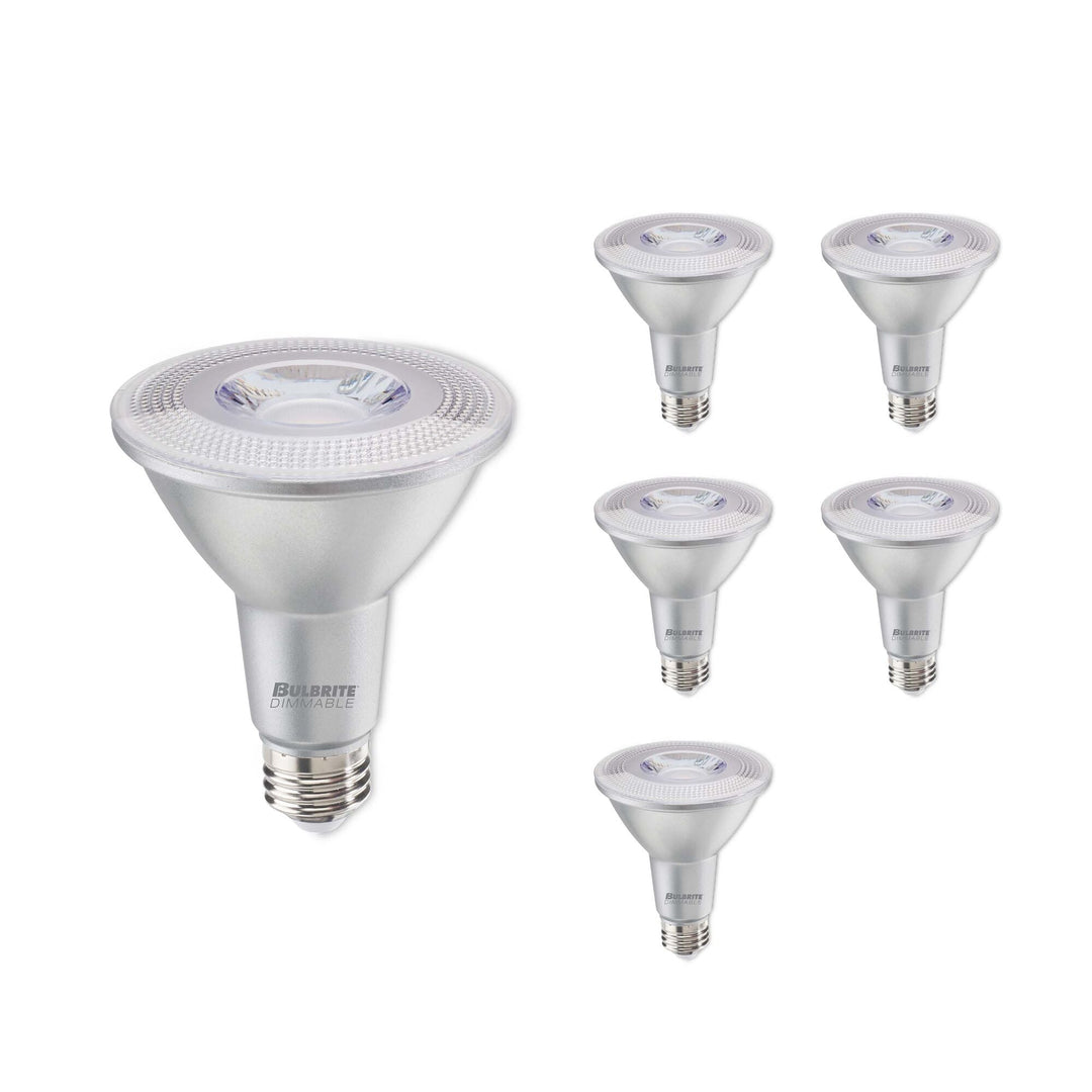 Bulbrite 10W LED PAR30 LONG NECK 3000K 90CRI FLOOD WET DIMMABLE-6PK