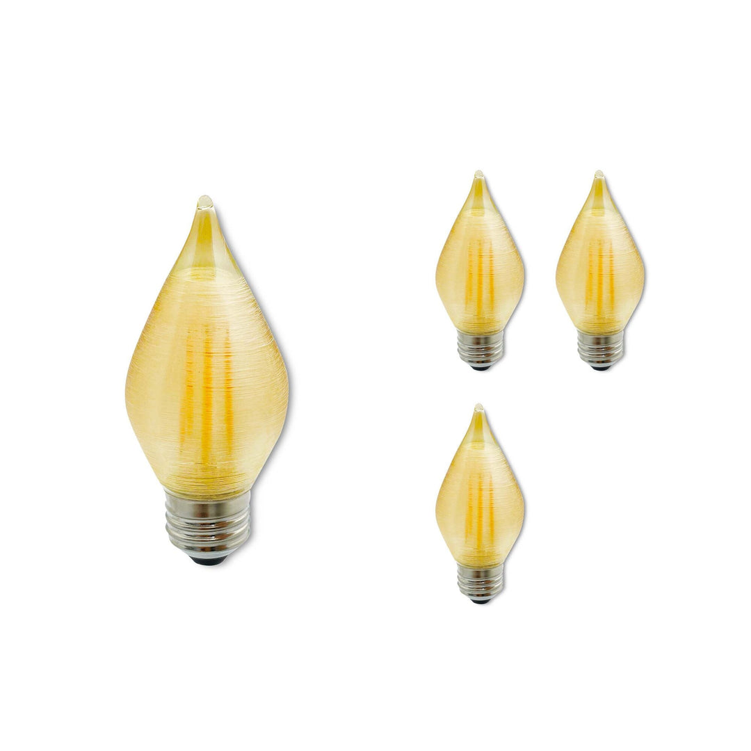 Bulbrite 4W LED C15 2100K FILAMENT E26 AMBER SPUNLITE FULLY COMPATIBLE DIMMING - 4PK