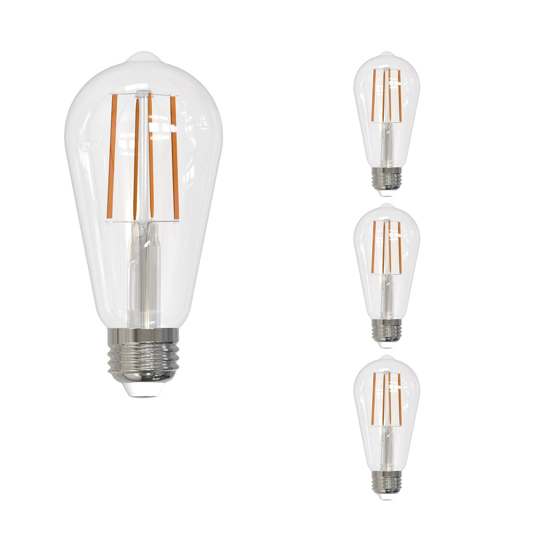 Bulbrite 13W LED ST18 2700K FILAMENT CLEAR E26 FULLY COMPATIBLE DIMMING-4PK