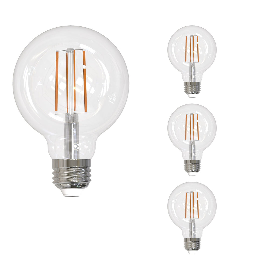 Bulbrite 13W LED G25 2700K FILAMENT CLEAR E26 FULLY COMPATIBLE DIMMING-4PK