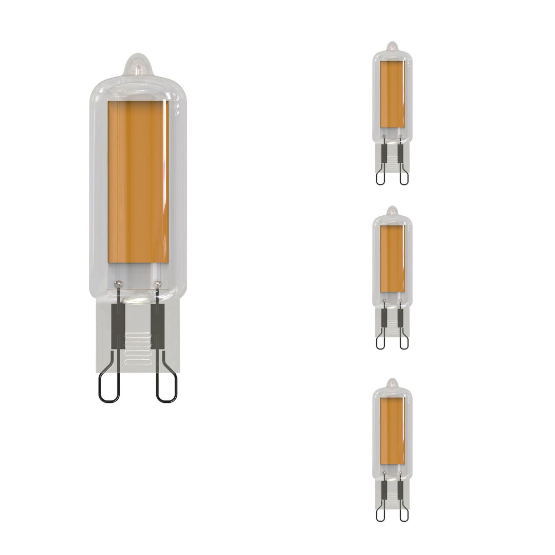 Bulbrite 3.5W LED G9 WAFER CLEAR GLASS 2700K 120V-4PK