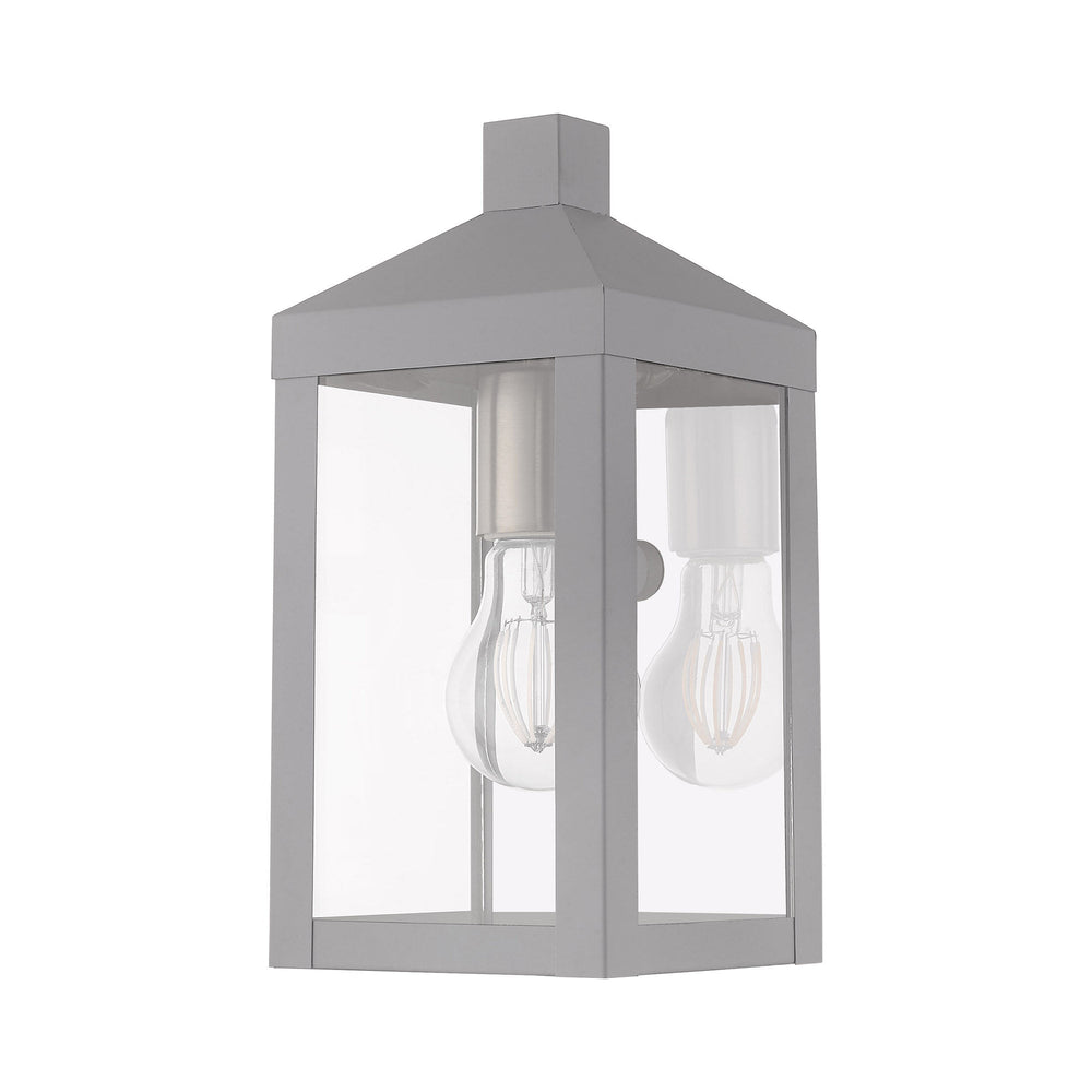 1 Light Nordic Gray Outdoor Wall Lantern Livex