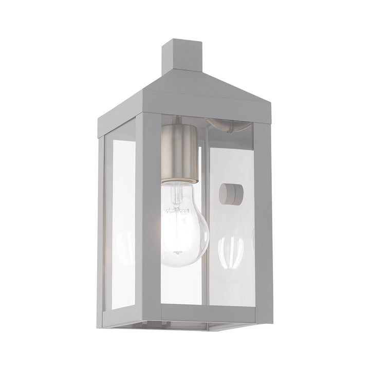 1 Light Nordic Gray Outdoor Wall Lantern Livex