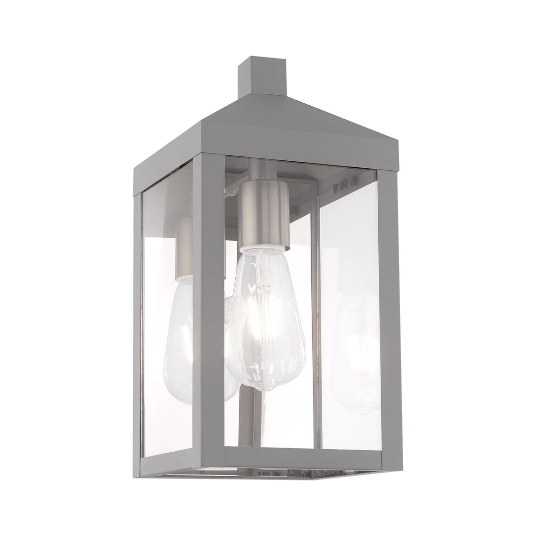1 Light Nordic Gray Outdoor Wall Lantern Livex