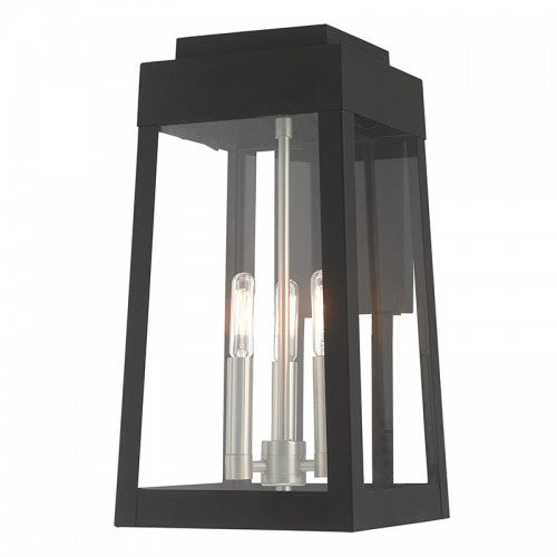 3 Light Black Outdoor Wall Lantern Livex