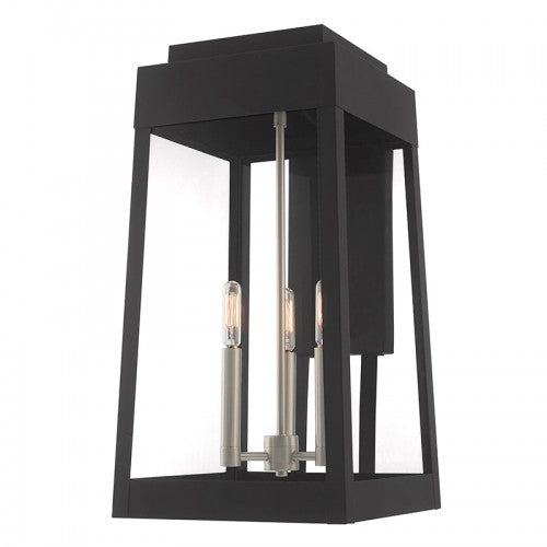 3 Light Black Outdoor Wall Lantern Livex