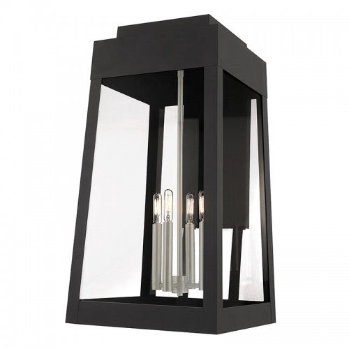 4 Light Black Outdoor Wall Lantern Livex