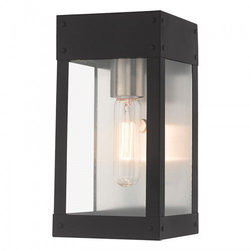 1 Light Black Outdoor Wall Lantern Livex