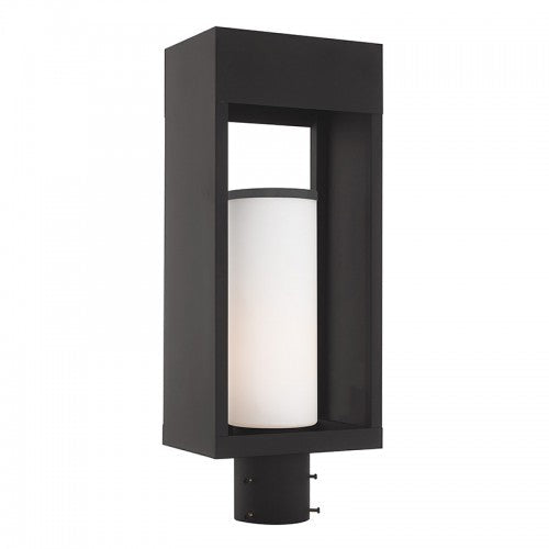 1 Light Black Outdoor Post Top Lantern Livex