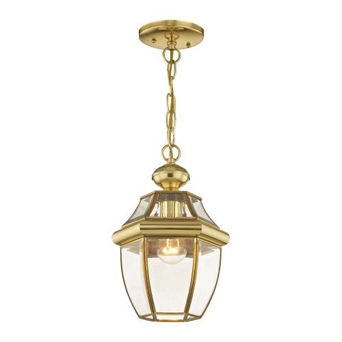 1 Light Polished Brass Outdoor Lantern Livex