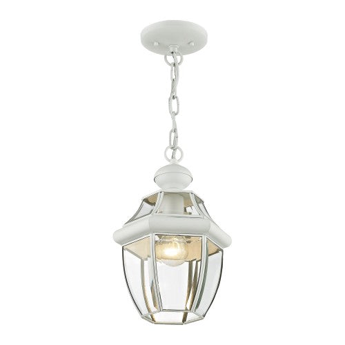 1 Light White Outdoor Lantern Livex