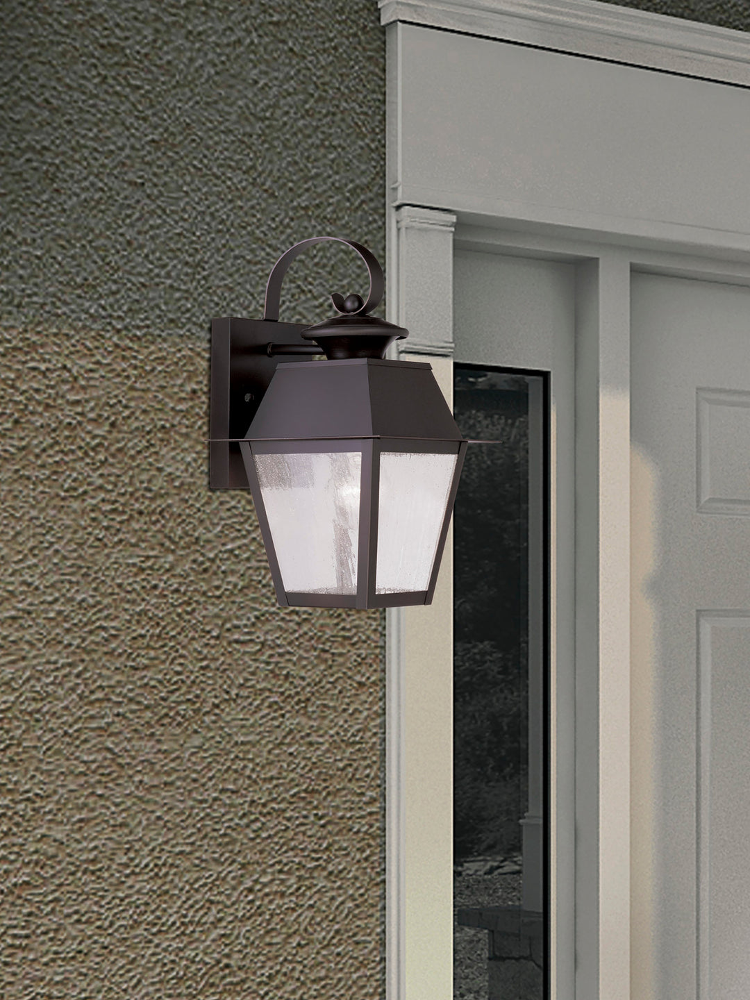 1 Light Bronze Outdoor Wall Lantern Livex