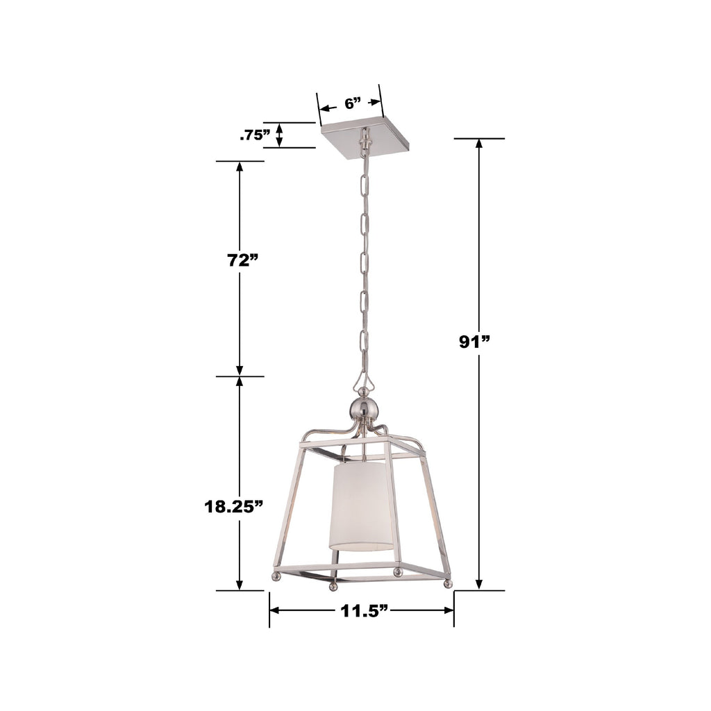 Crystorama Crystorama Libby Langdon Sylvan 1 Light Polished Nickel Mini Pendant