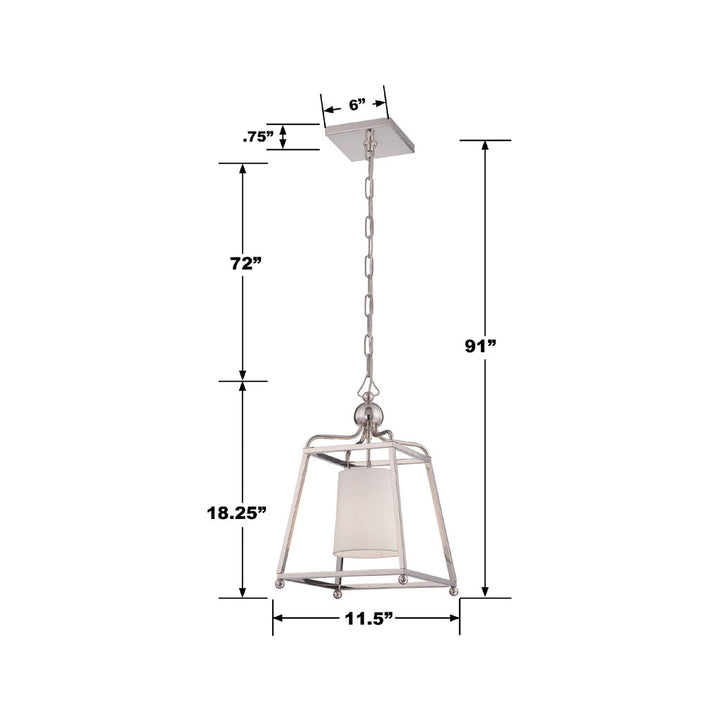 Crystorama Crystorama Libby Langdon Sylvan 1 Light Polished Nickel Mini Pendant
