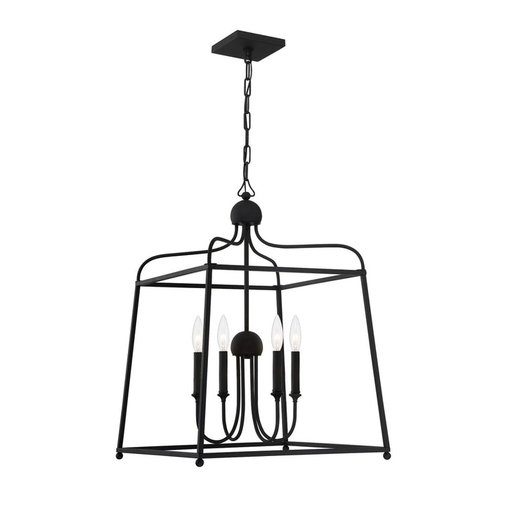 Crystorama Crystorama Libby Langdon Sylvan 4 Light Black Forged Chandelier