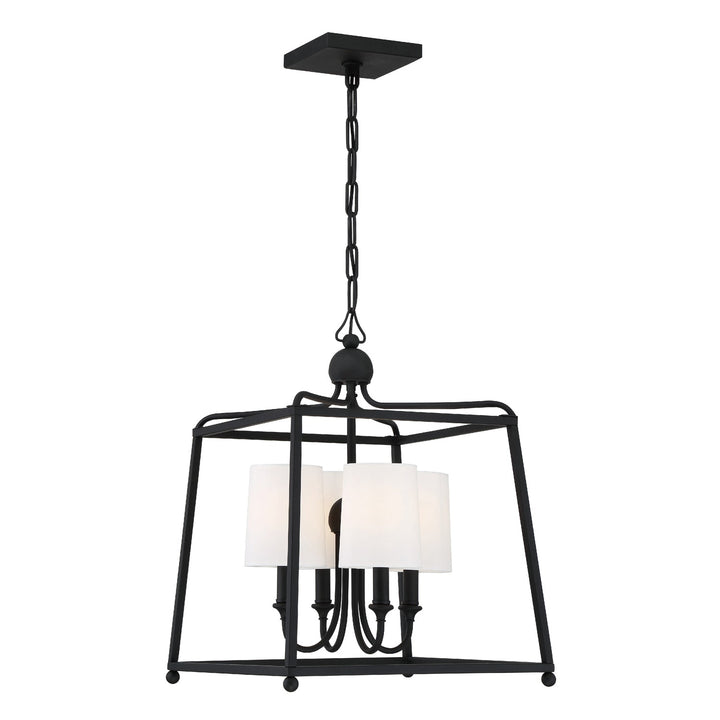 Crystorama Crystorama Libby Langdon Sylvan 4 Light Black Forged Mini Chandelier